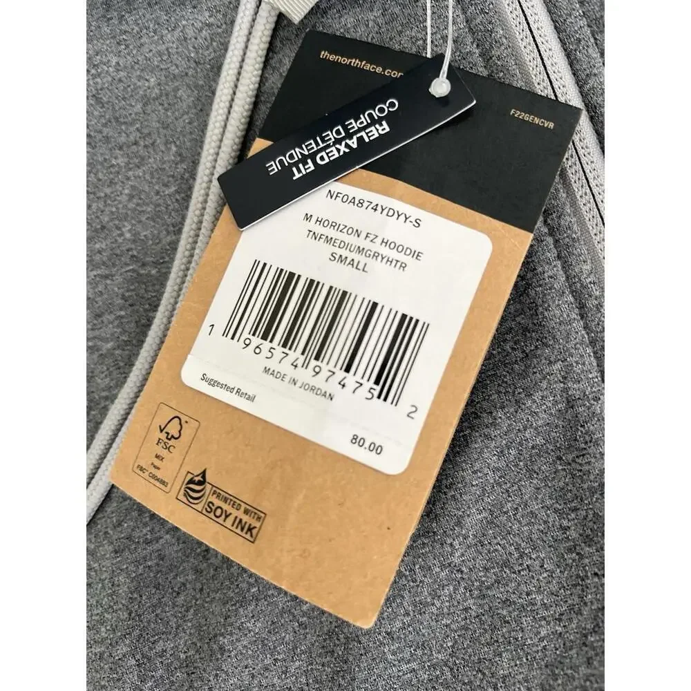 $80 The North Face Horizon Full Zip Sweater Hoody Jacket New Size Small
